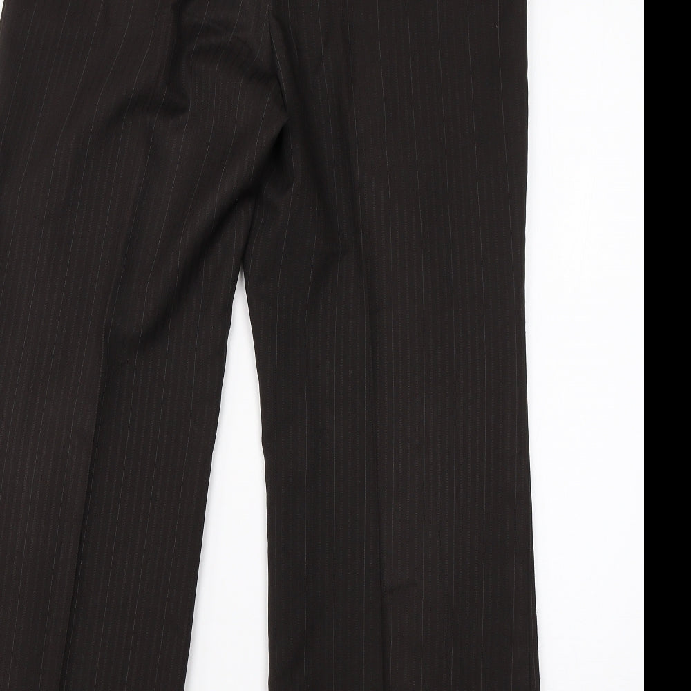 Womens UK Size 10 Marks & Spencer Regular Fit Dress Pants Brown Trousers
