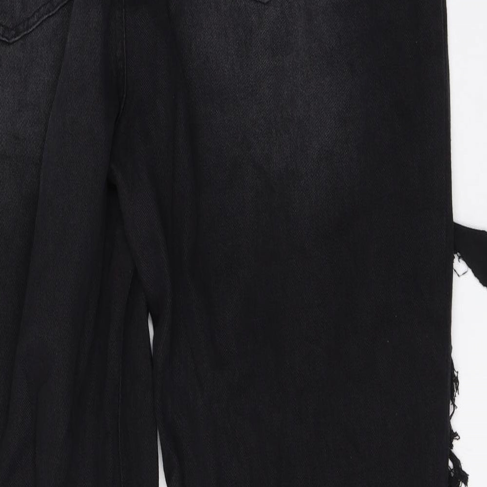 Womens UK Size 44 SheIn Regular Fit Straight Black Jeans