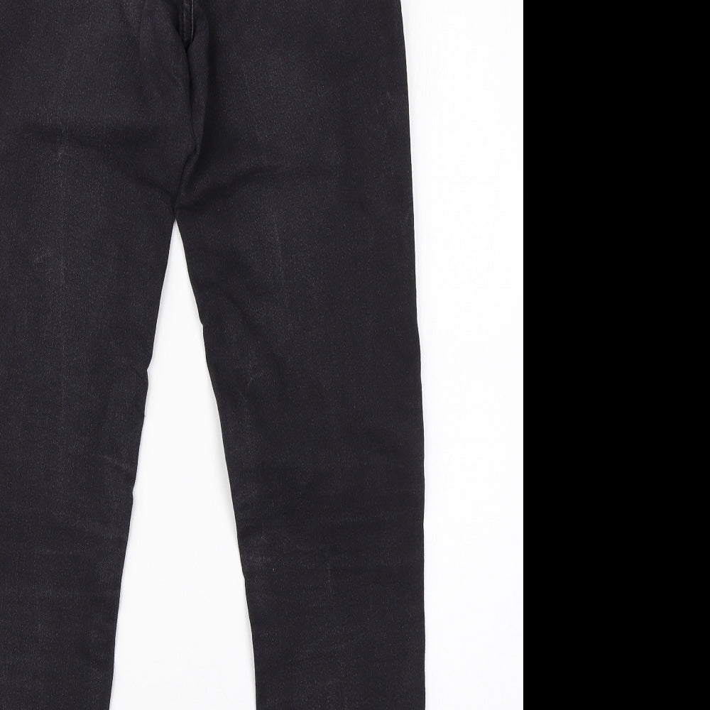 Pretty Little Thing Womens Black Cotton Skinny Jeans Size 8 L26 in Regular