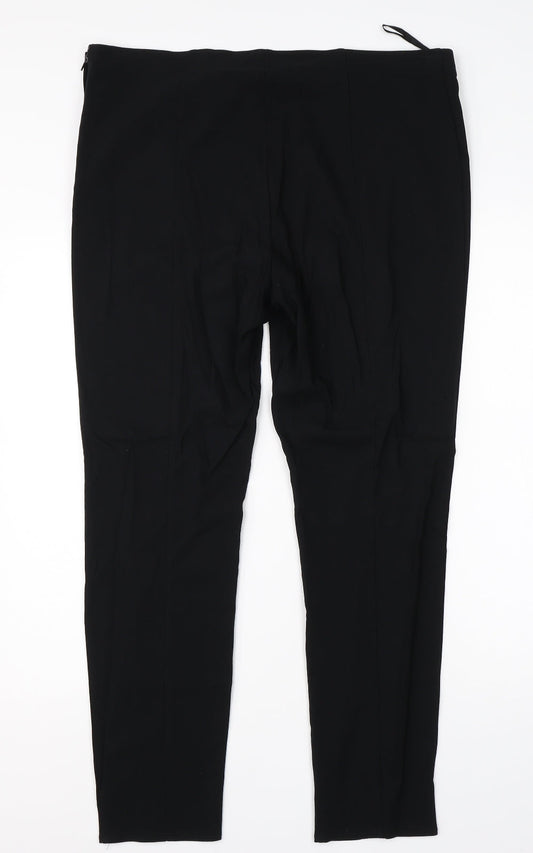 Womens UK Size 18 Atmosphere Regular Fit Dress Pants Black Trousers