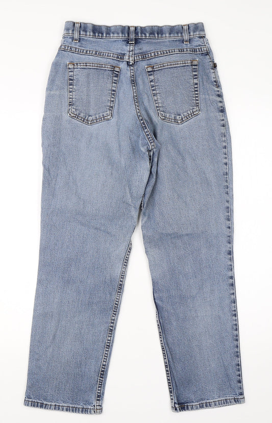 Womens UK Size 28 in Preworn Regular Fit Cropped Blue Jeans