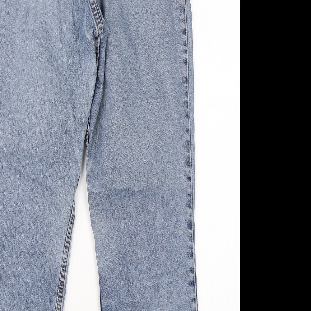 Womens UK Size 28 in Preworn Regular Fit Cropped Blue Jeans