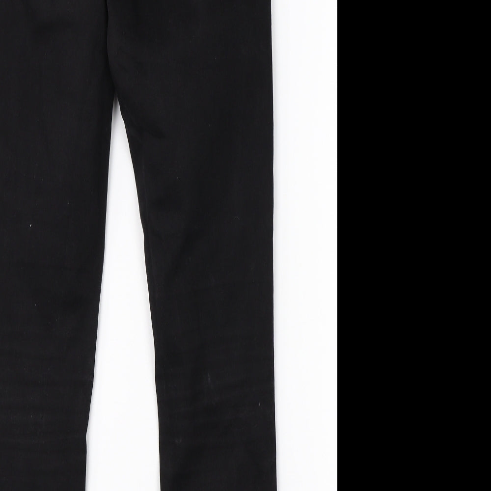Brand and care label for Denim Co women’s black cotton skinny jeans, size UK 10, 26-inch leg regular