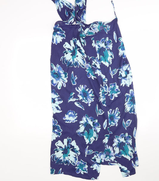Back view of Next women’s multicoloured fair isle polyester a-line, size UK 14, v-neck