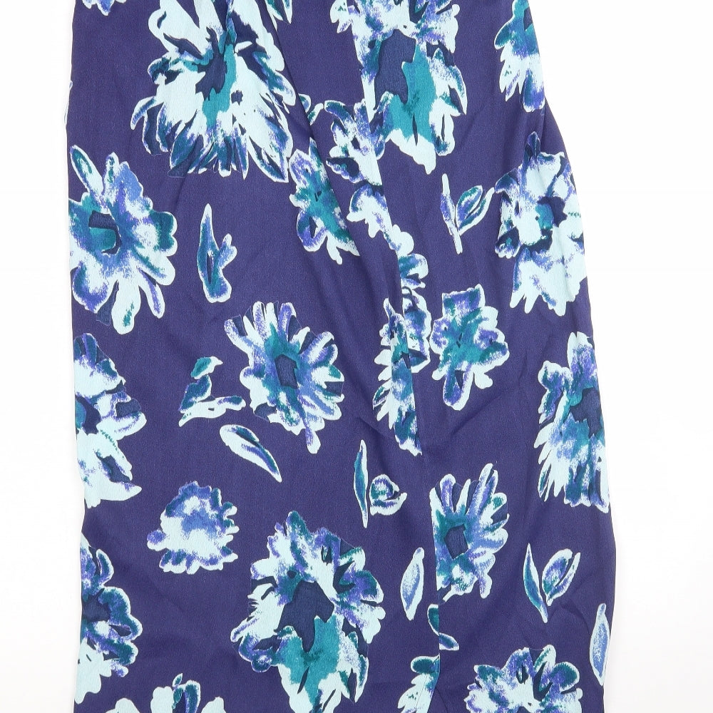 NEXT Womens Multicoloured Fair Isle Polyester A-Line Size 14 V-Neck