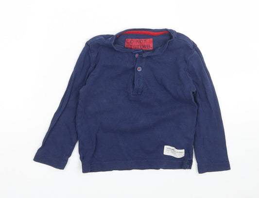 M&S Baby Blue Cotton Pyjama Top Size 18-24 Months