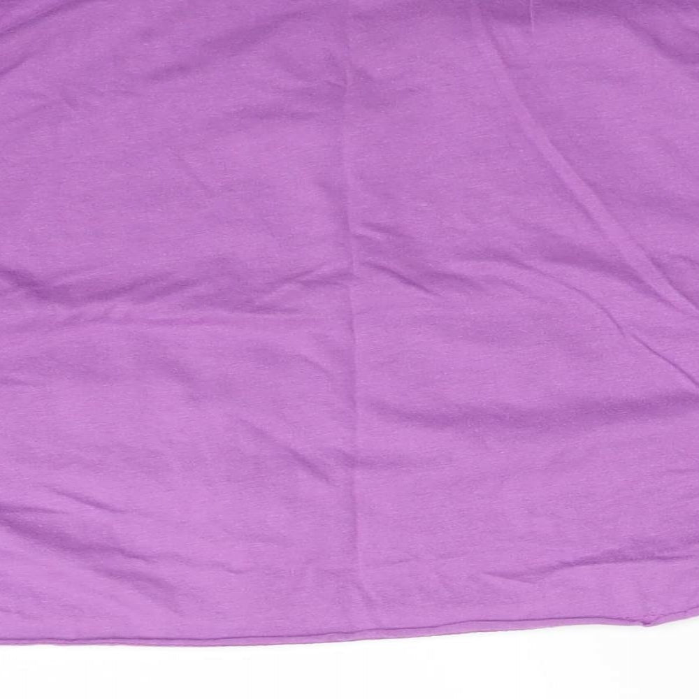 Womens UK Size 8 Missguided Purple Cropped T-Shirt