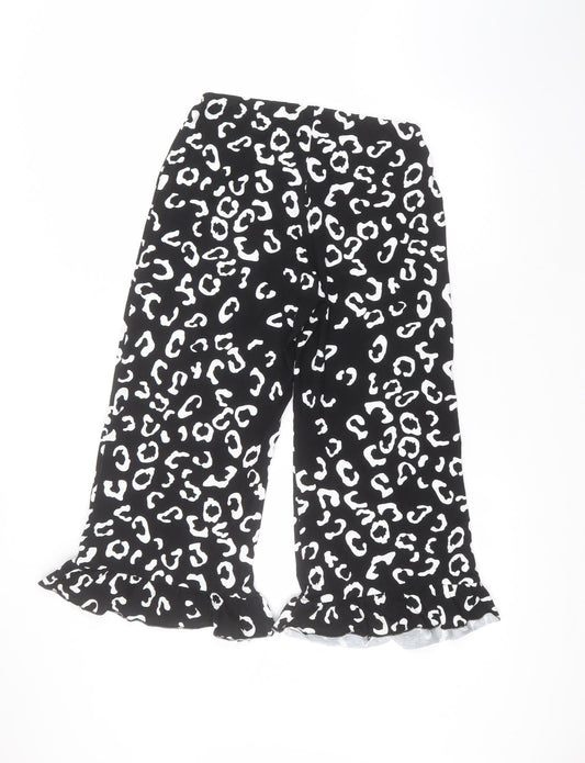 Womens UK Size 12 ASOS Regular Fit Cropped Black Trousers