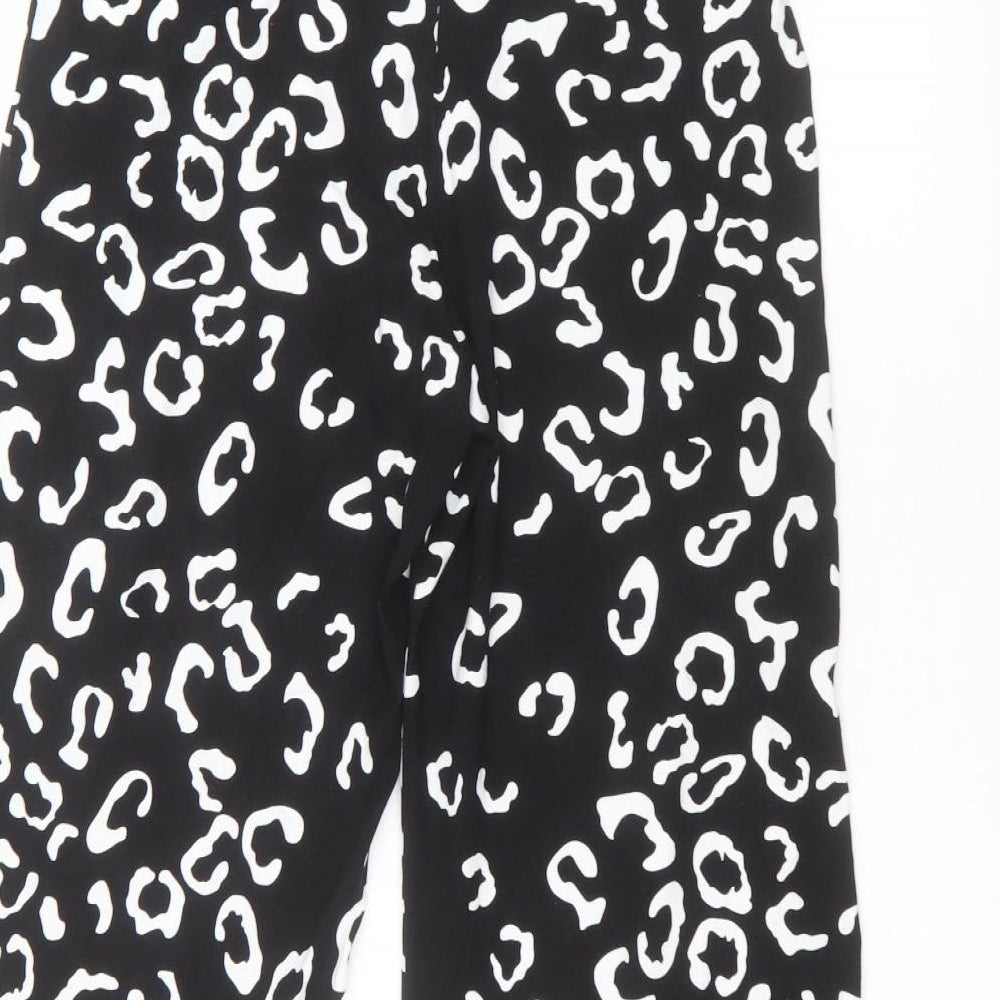 Womens UK Size 12 ASOS Regular Fit Cropped Black Trousers