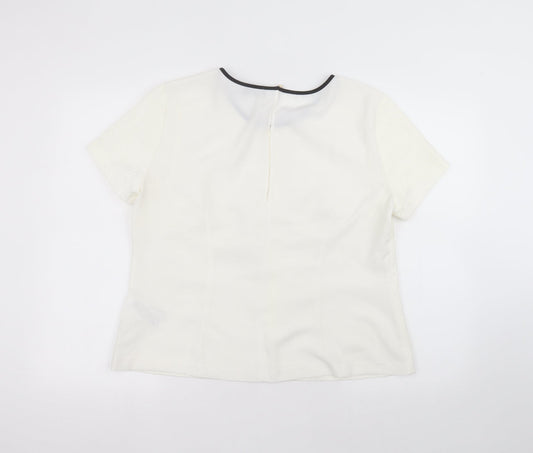 Womens UK Size 16 Oasis White Basic T-Shirt