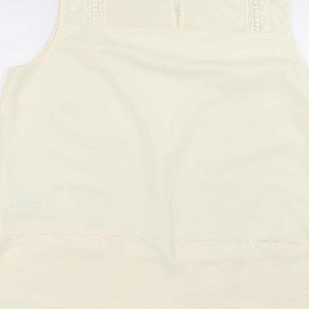 Womens UK Size 16 Warehouse Beige Basic T-Shirt