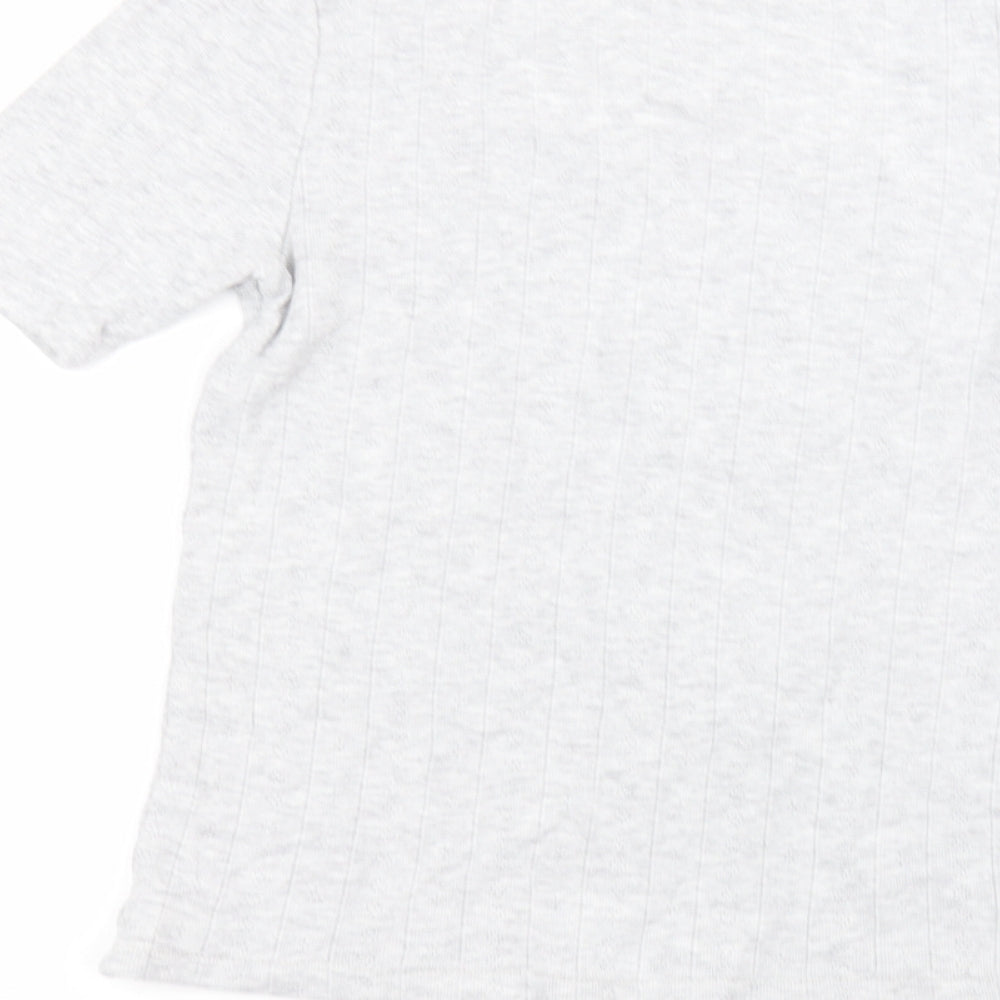 Womens UK Size 14 Marks and Spencer Grey Basic T-Shirt
