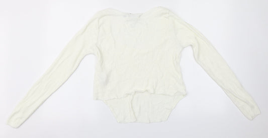 Womens UK Size 12 Missguided White Pullover Jumper