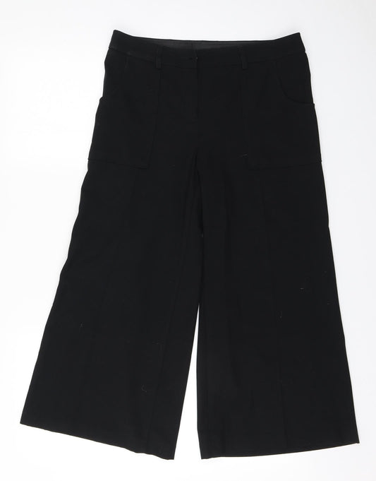 Womens UK Size 10 Marks and Spencer Regular Fit Black Trousers