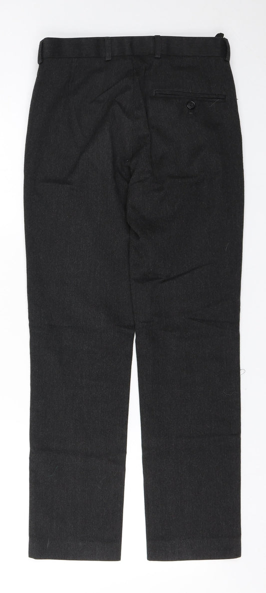 Banner Womens Grey Polyester Trousers Size 27 in L28 in Regular