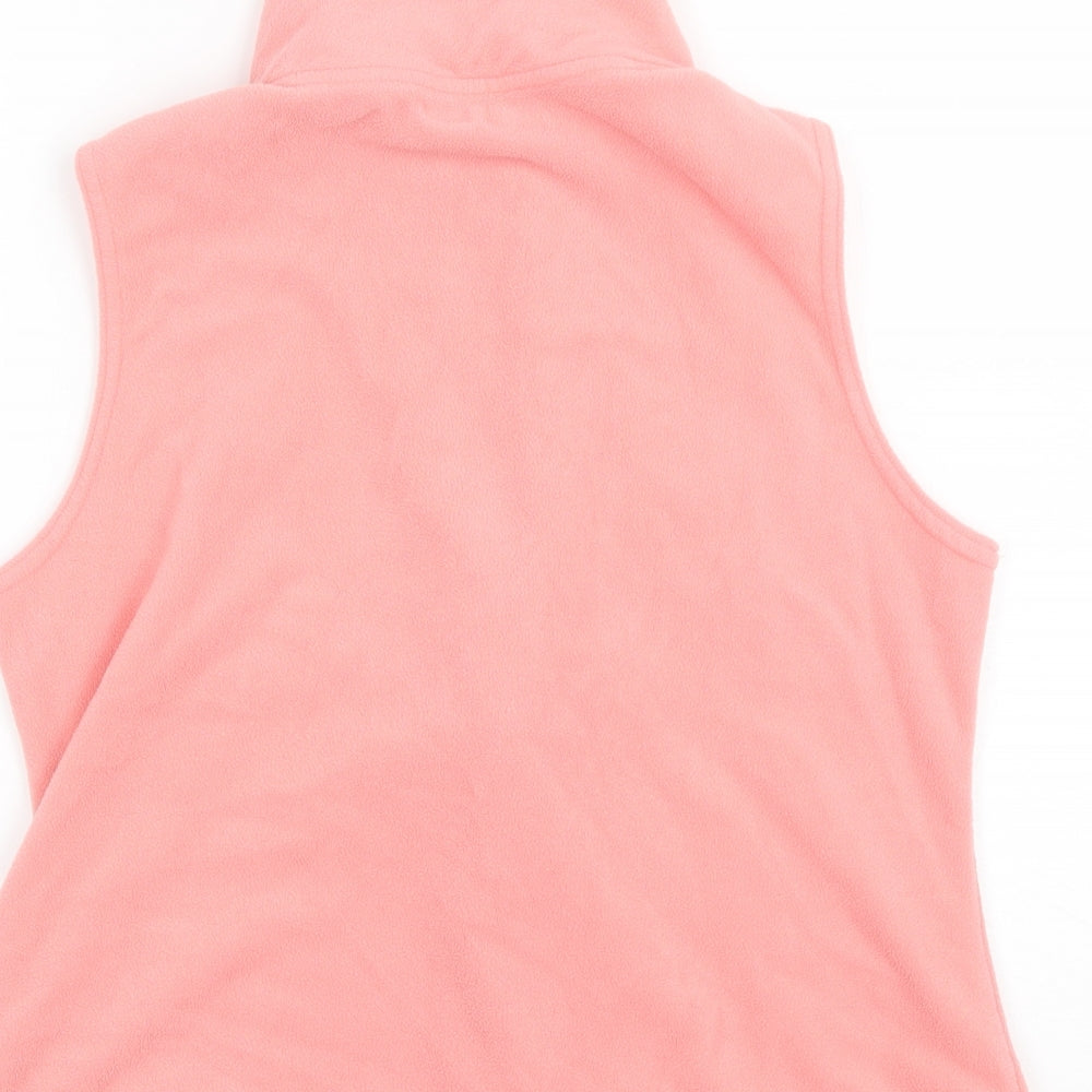 F&F Womens Pink Collared Polyester Full Zip Jumper Size 14
