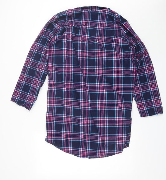 George Womens Blue Plaid Polyester Top Pyjama Top Size 12