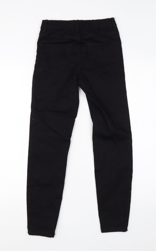 New Look Womens Black Cotton Jegging Jeans Size 4 L24 in Regular