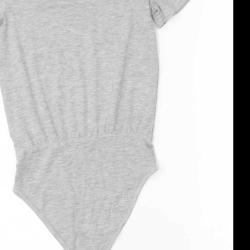 New Look Womens Grey Cotton Romper One-Piece Size 8