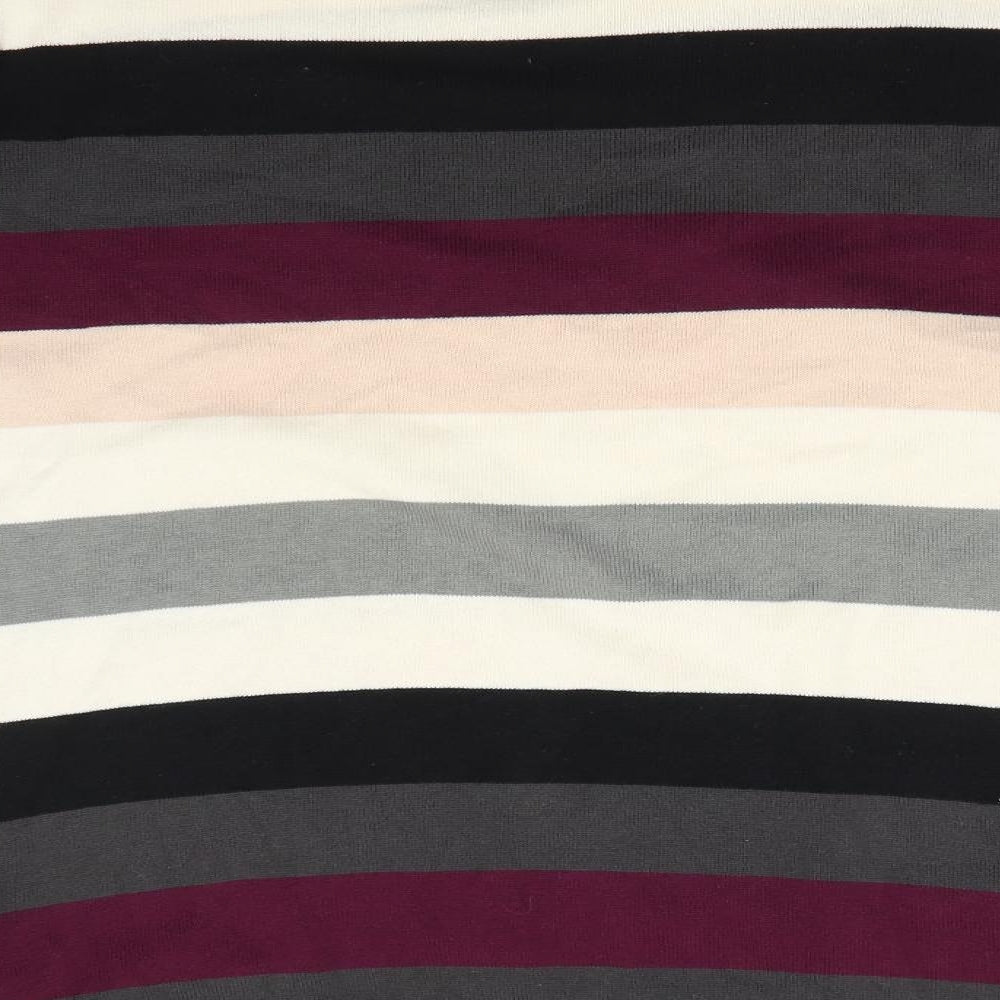 Peter Werth Mens Multicoloured Round Neck Striped Cotton Pullover Jumper