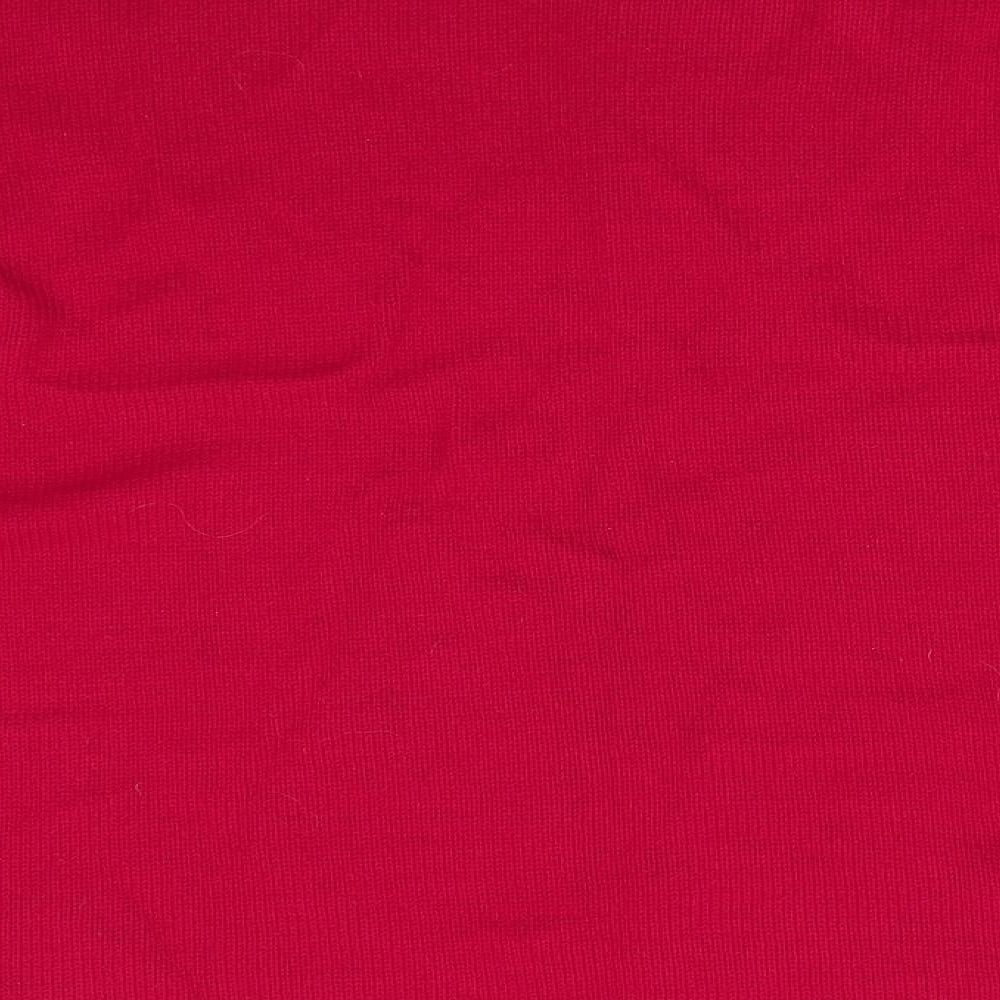 Envy I Womens Red Round Neck Pullover Jumper Size L