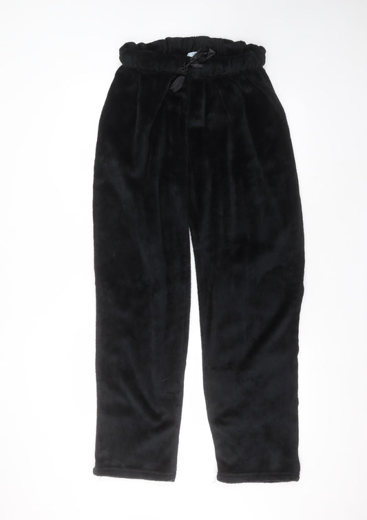 Womens UK Size L Avenue Regular Fit Black Trousers