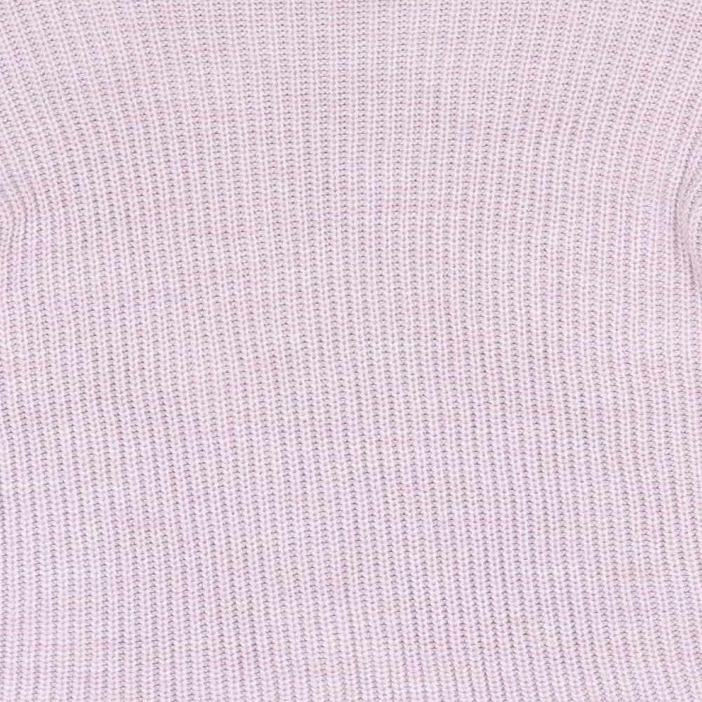 Primark Womens Pink V-Neck Acrylic Pullover Jumper Size 10