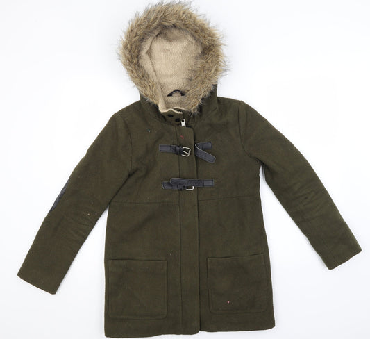Womens UK Size 6 Miss Selfridge Brown Parka Coat