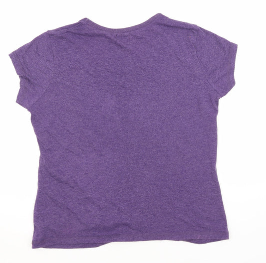 F&F Womens Blue Cotton Camisole T-Shirt Size 12 Round Neck