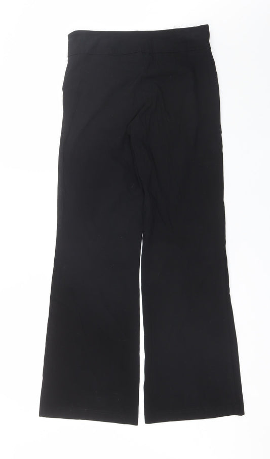 AMARANTO Womens Black Viscose Dress Pants Trousers Size 12 L30 in Regular