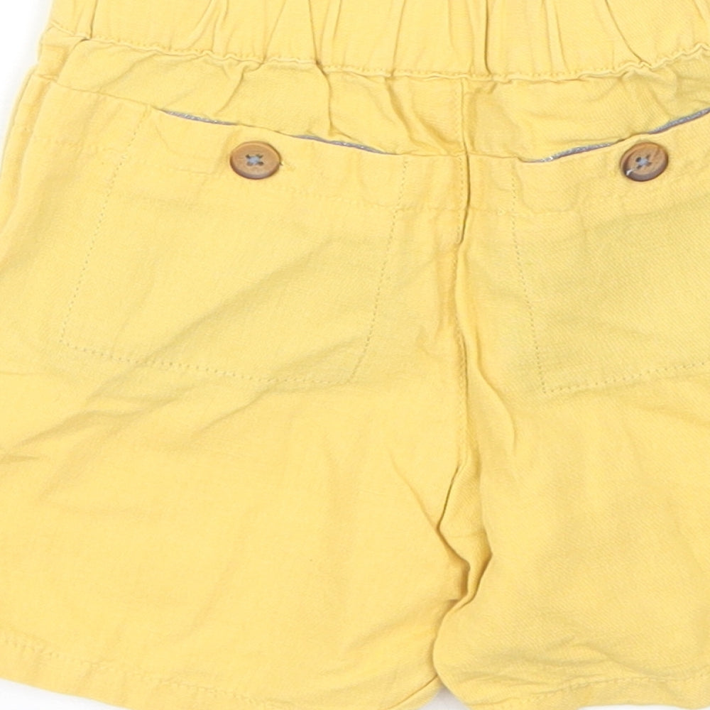 Preworn Baby Yellow Cotton Cropped Trousers Size 18-24 Months