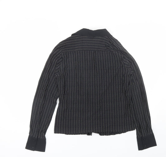 Womens UK Size 14 Select Black Basic Button-Up