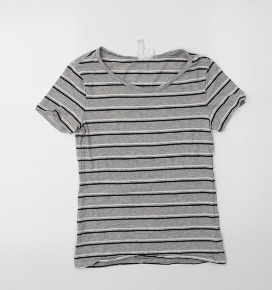 Womens UK Size XS H&M Grey Basic Polo