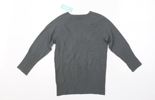 Womens UK Size M Liquid Green Pullover Jumper