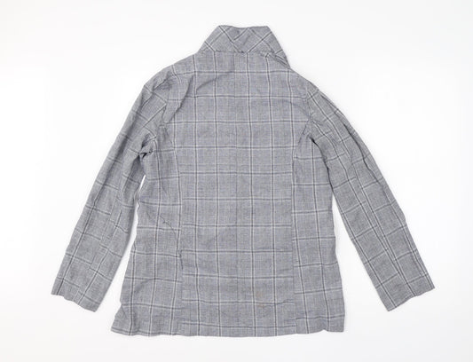 Primark Womens Blue Check Jacket Blazer Size 12