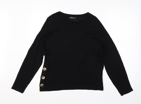 Womens UK Size S Stradivarius Black Pullover Jumper