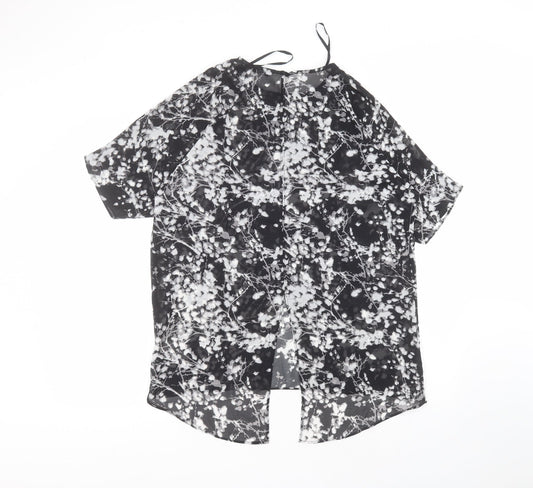 Womens UK Size 12 South Black Basic Blouse