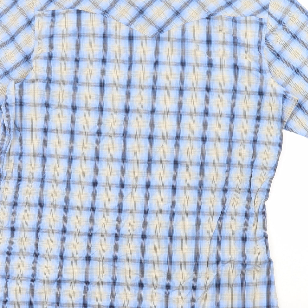 Womens UK Size L Cherokee Blue Basic Button-Up