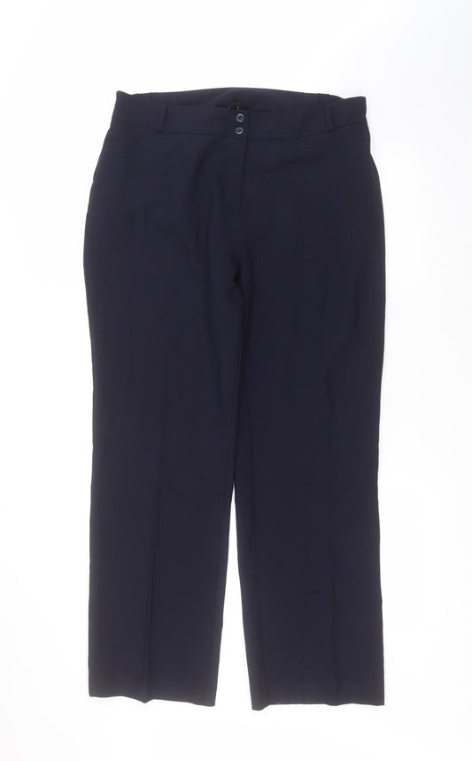 Womens UK Size 18 capsule Regular Fit Blue Trousers