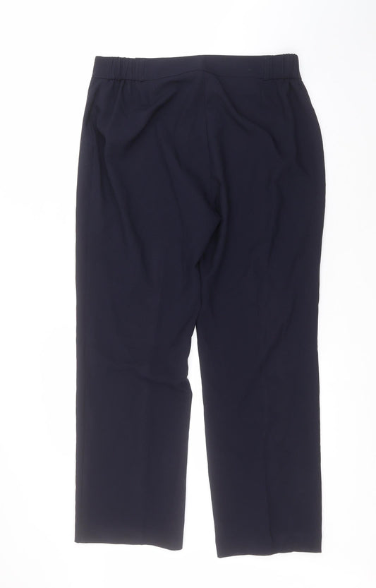 capsule Womens Blue Polyester Trousers Size 18 L29 in Regular