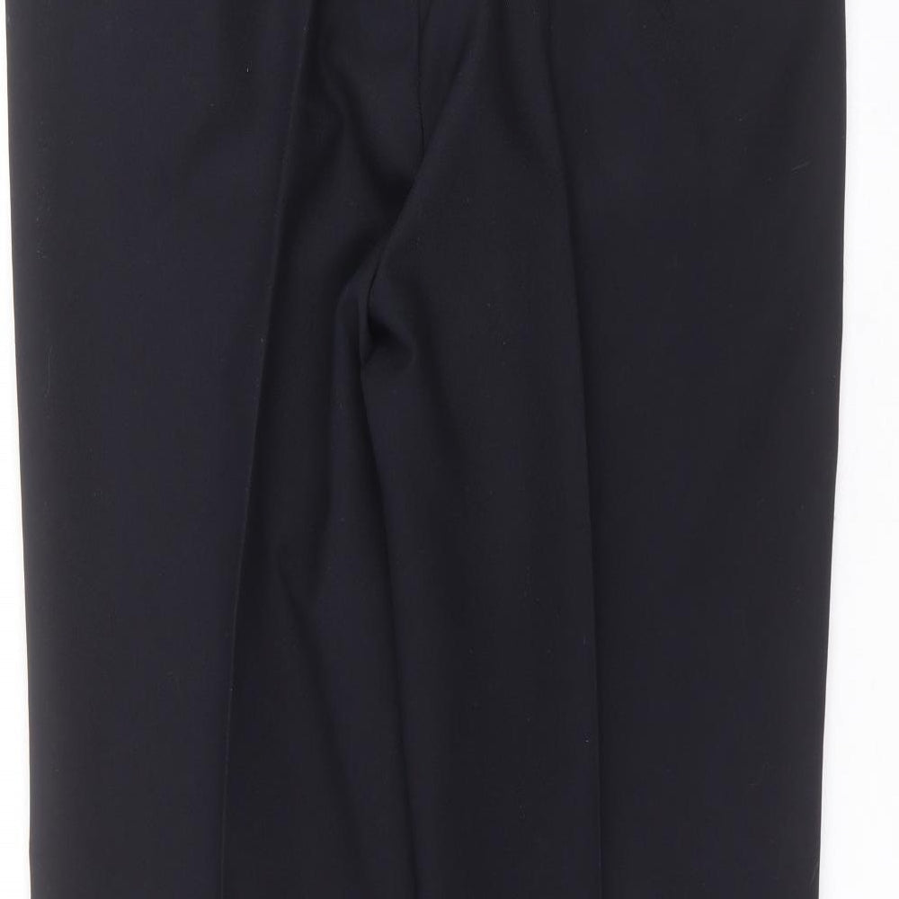 denever Mens Blue Polyester Trousers Size 38 in L30 in Regular