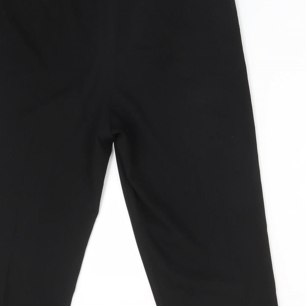 Womens UK Size 16 Essentials Regular Fit Dress Pants Black Trousers