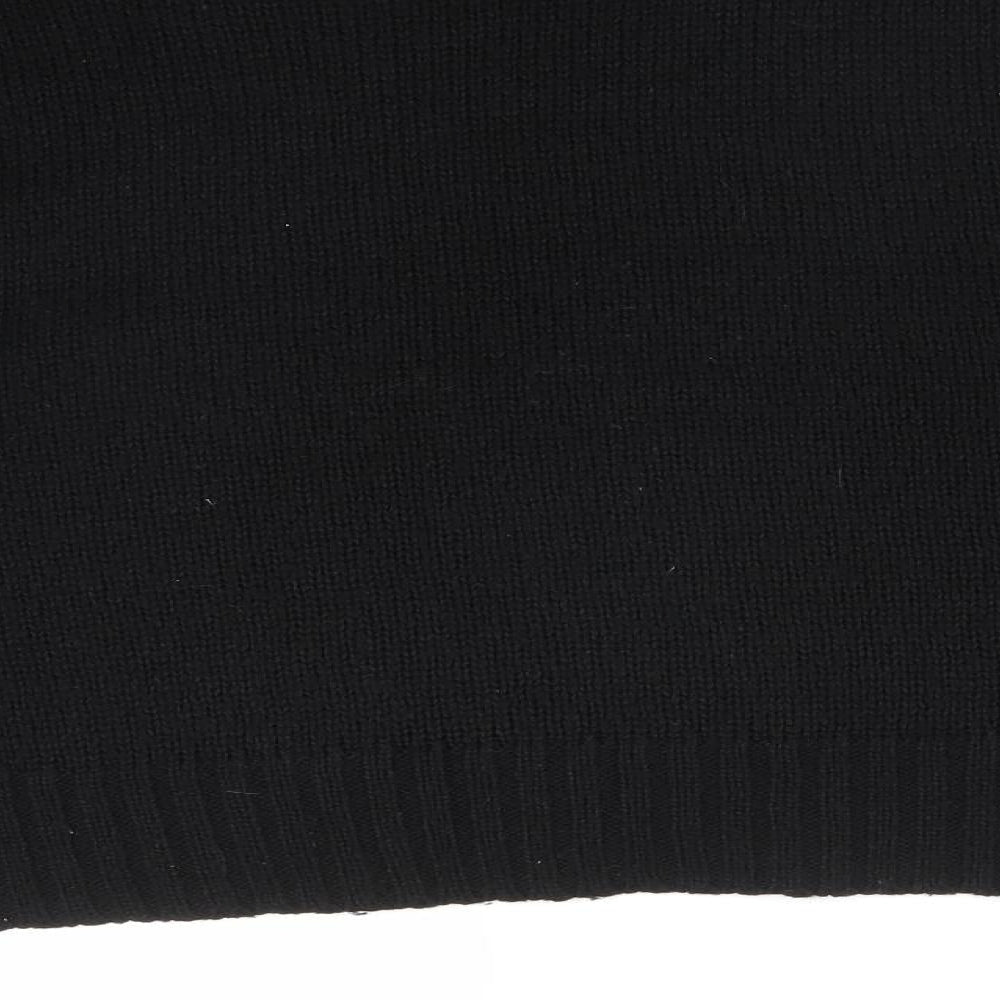 New Look Womens Black Acrylic Pullover Sweatshirt Size L
