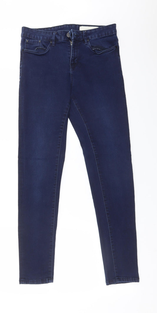 Additional front view of ESMARA women’s blue cotton skinny jeans, size UK 30, 29-inch leg regular
