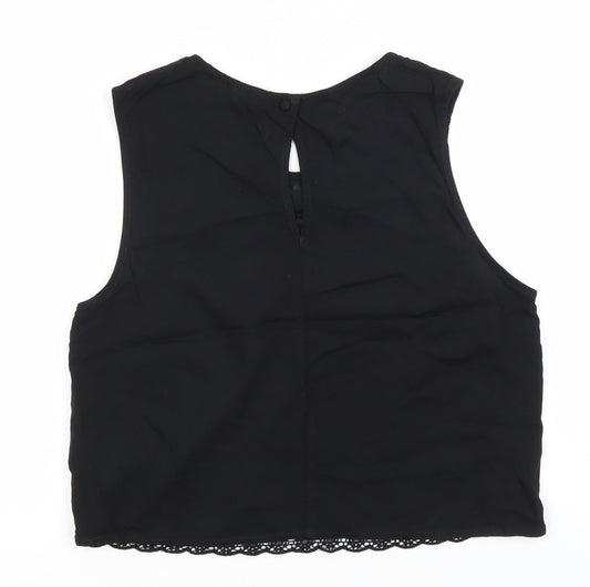 Womens UK Size 12 Divided Black Basic Tank