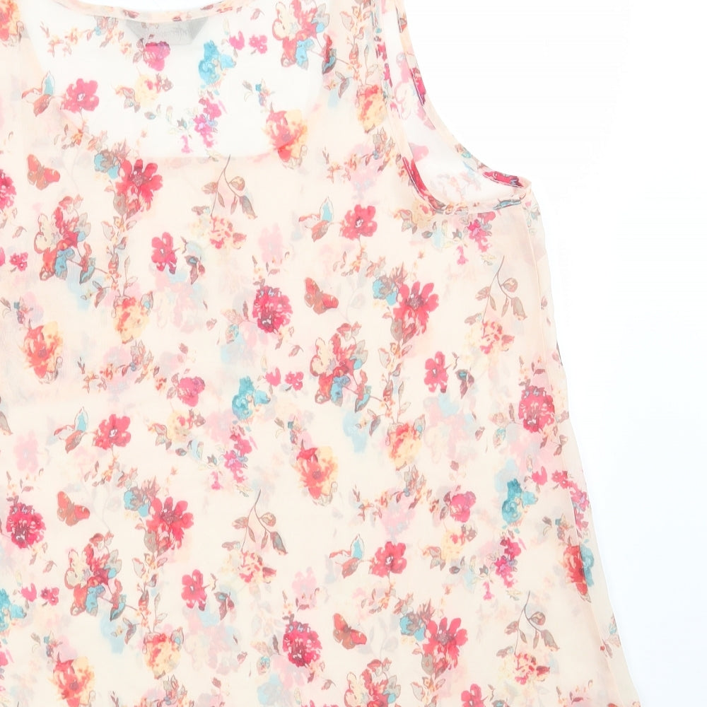 Womens UK Size 14 Internacionale Pink Basic Blouse