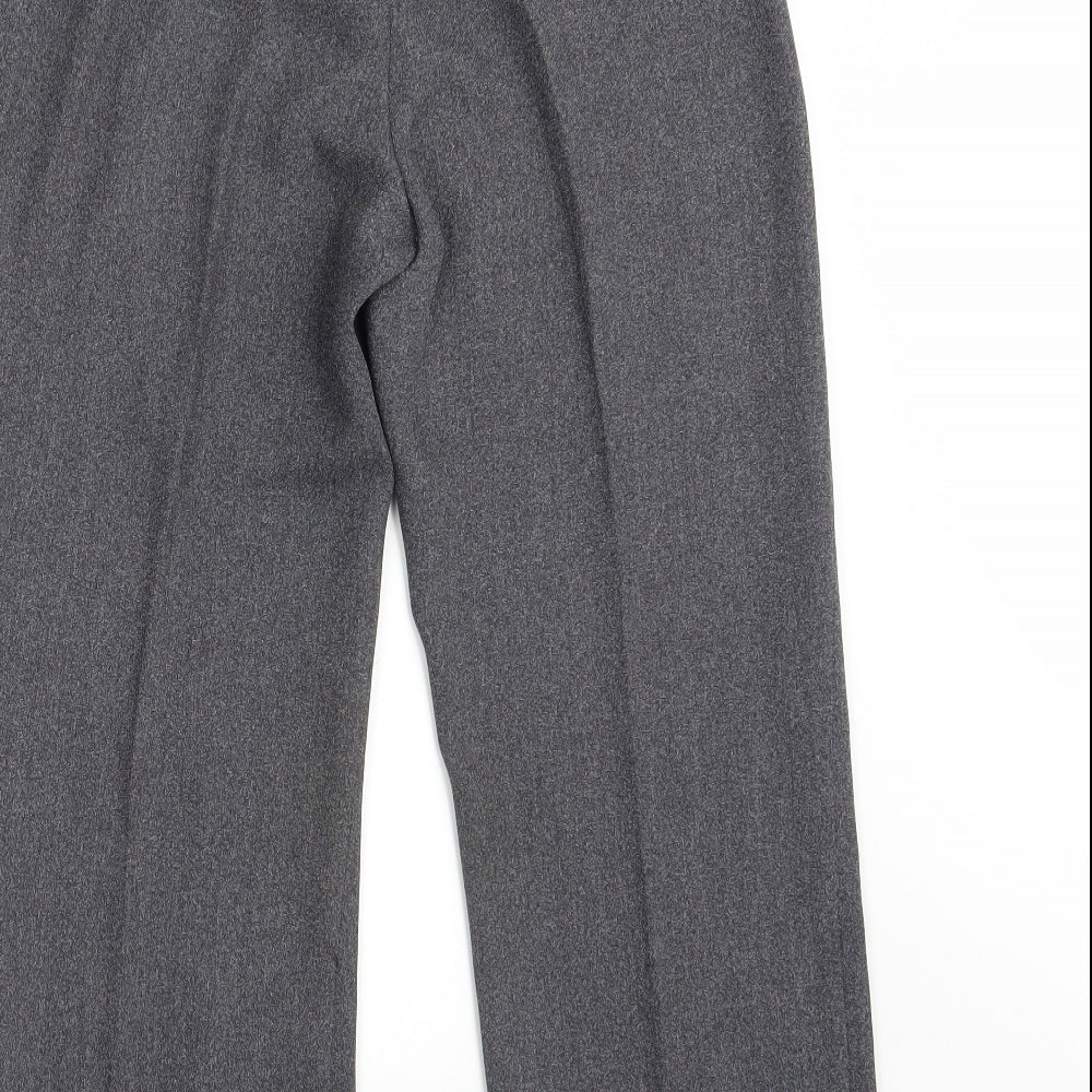 Womens UK Size 10 Preworn Regular Fit Cropped Grey Trousers