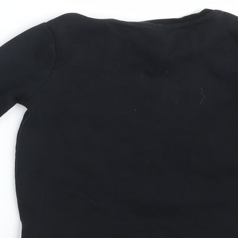 George Girls Black 100% Cotton Pullover Sweatshirt Size 2-3 Years