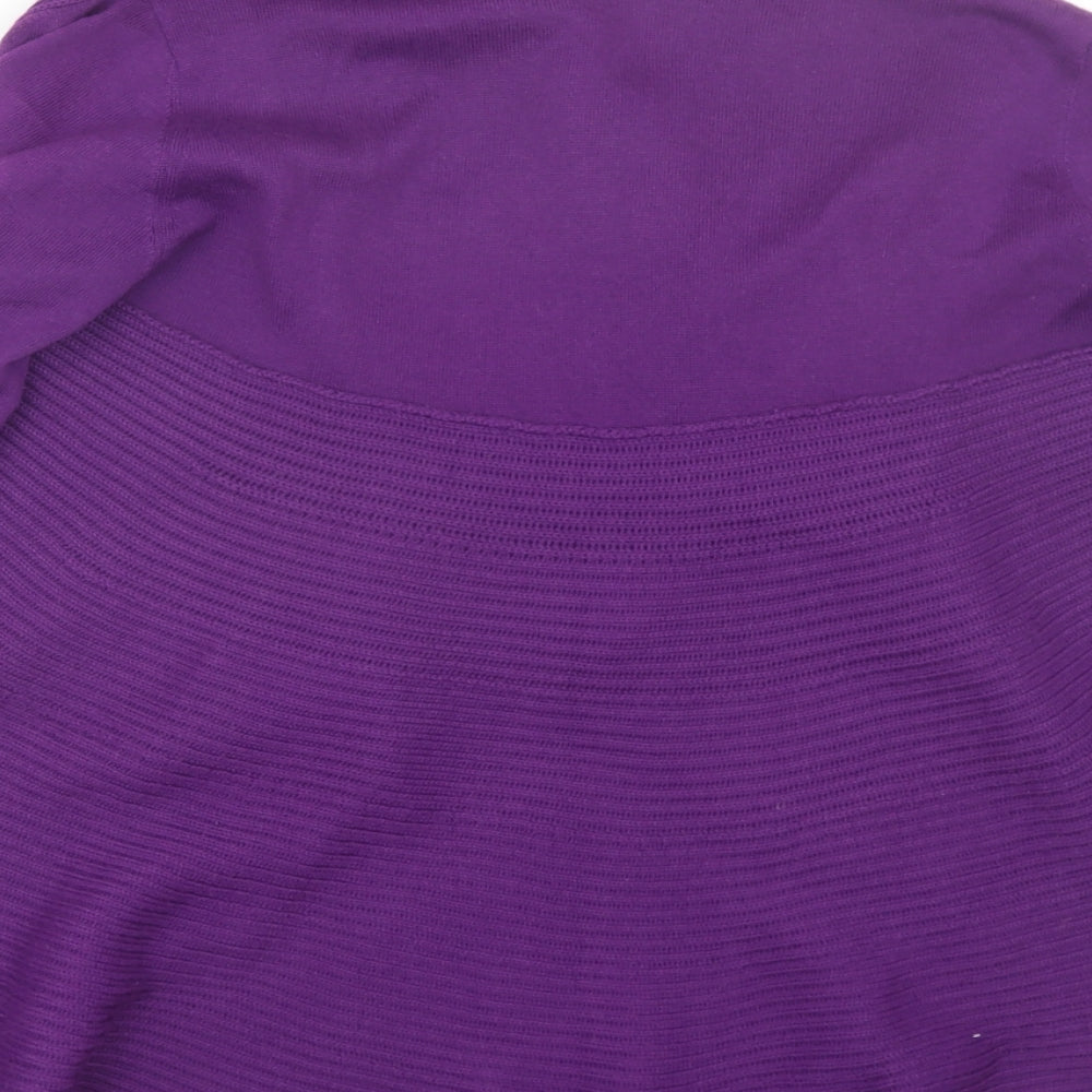Womens UK Size M Preworn Purple Cardigan Jumper