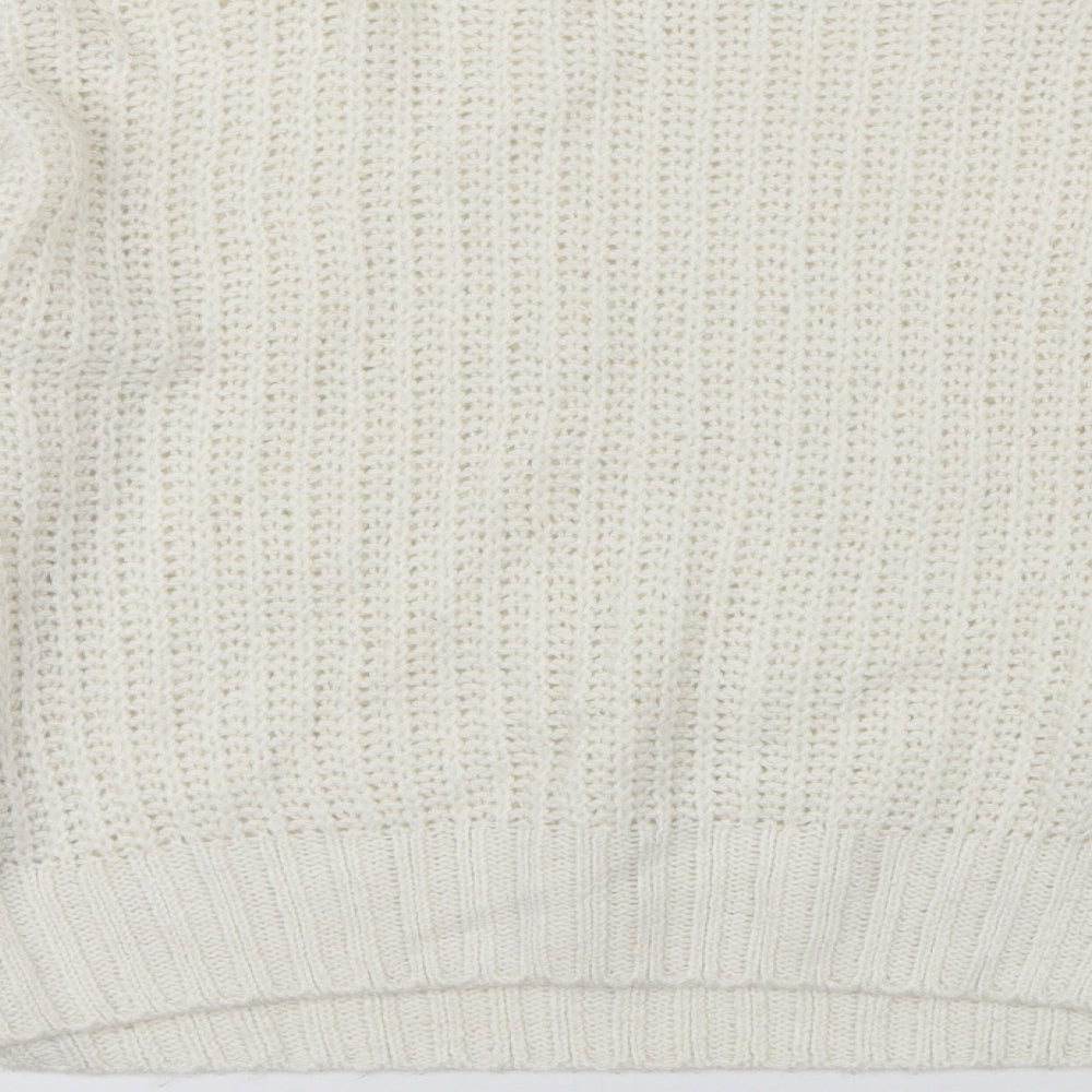 Womens UK Size S NEXT White Pullover Jumper